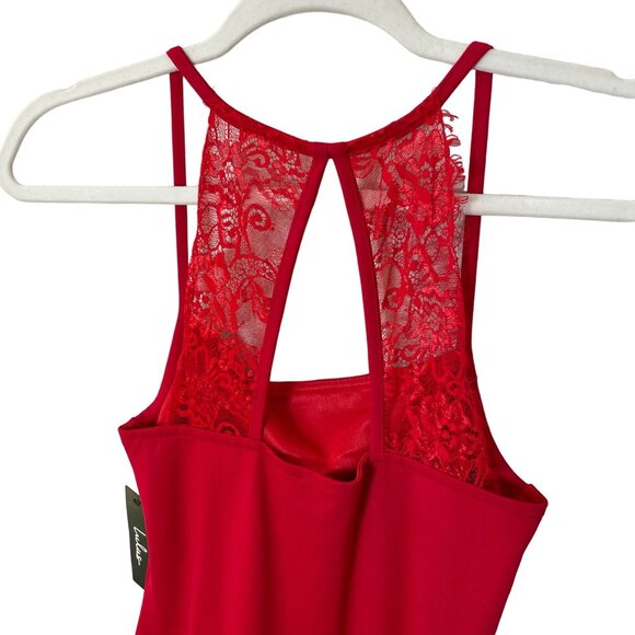 Lulus Dance on the Roof Red Lace Mini Dress Size Small Bodycon Cocktail New - Picture 5 of 9